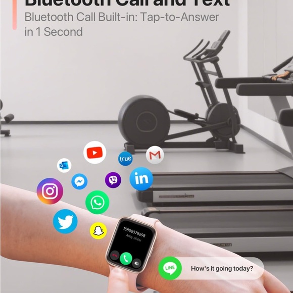 Smart watch for women or men. Compatible with Apple or Android - Picture 3 of 6